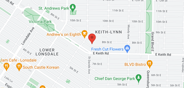 map of 317 E 8TH STREET